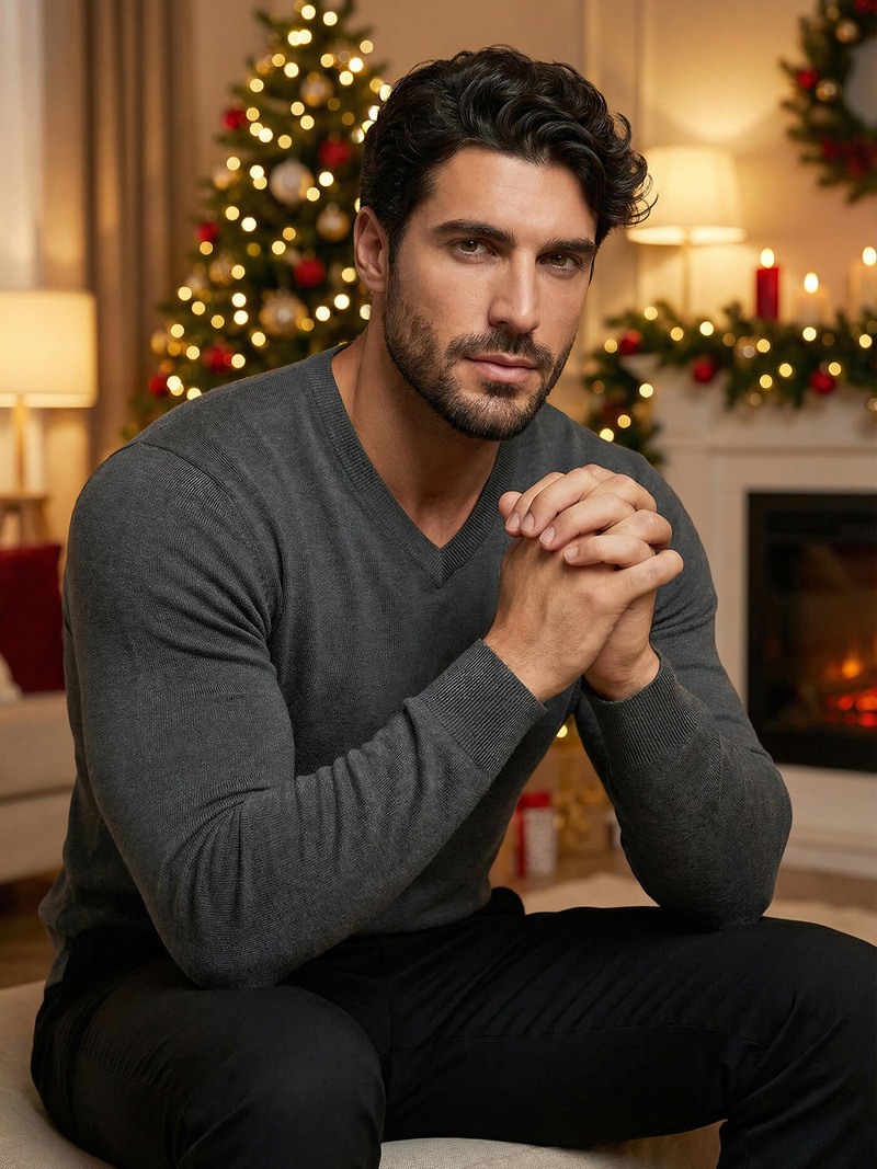 Herren Pullover Anthrazit OZONEE NB/MMB601/3Z