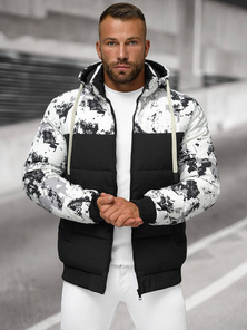 Herren Winterjacke Weiß-Schwarz OZONEE JS/31M5030/392
