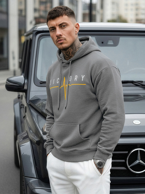 Herren Kapuzenpullover Dunkelgrau OZONEE JS/8B1757/5