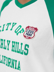 Damen T-shirt Weiß-Grün OZONEE JS/R62493