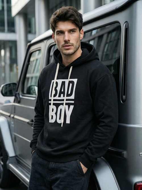 Herren Kapuzenpullover Schwarz OZONEE JS/65B3909/3Z