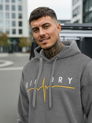 Herren Kapuzenpullover Dunkelgrau OZONEE JS/8B1757/5