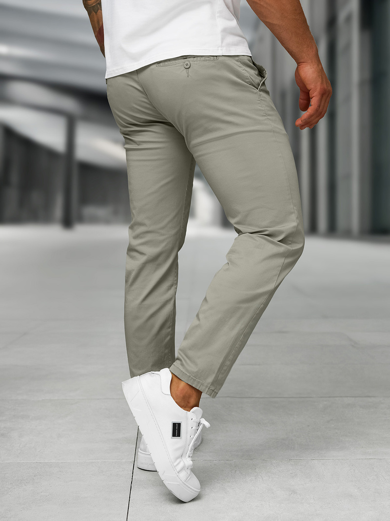 Herren Chino Hose Grau OZONEE BL/SK222/5