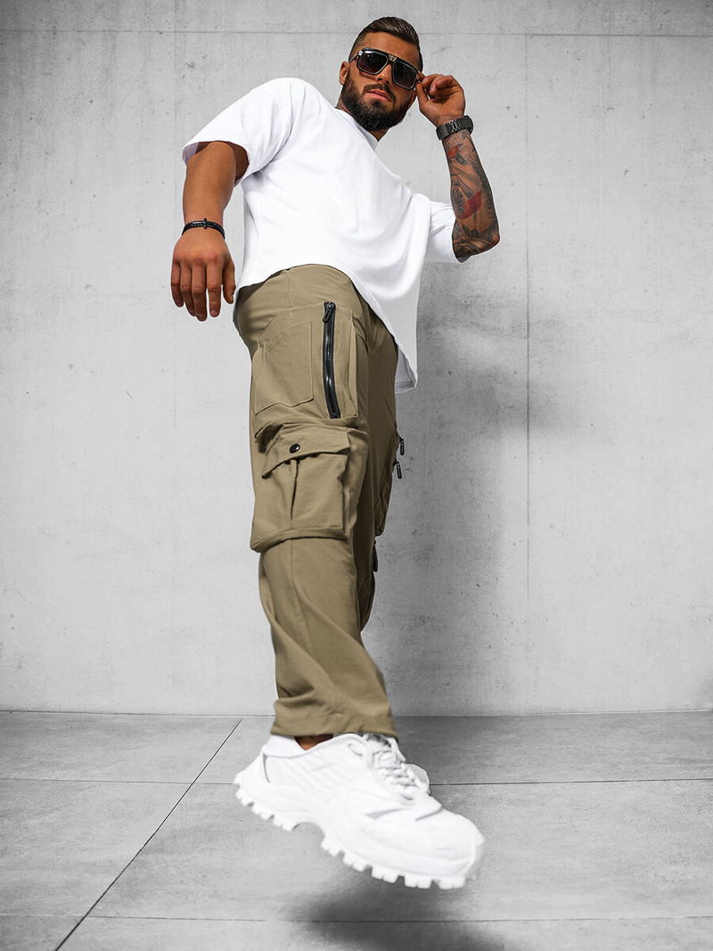 Herren Hose Dunkelbeige OZONEE O/PS5527