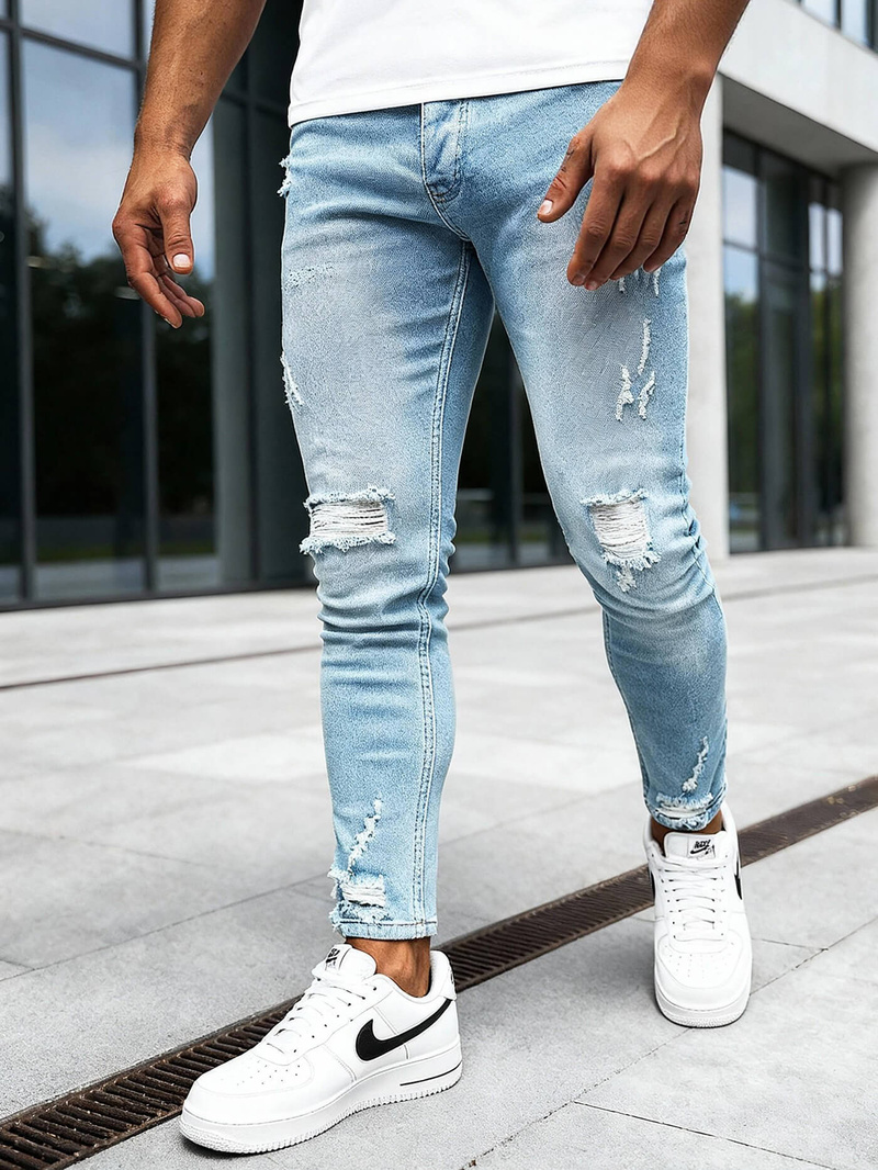 Herren Jeanshose Hellblau OZONEE DO/2860