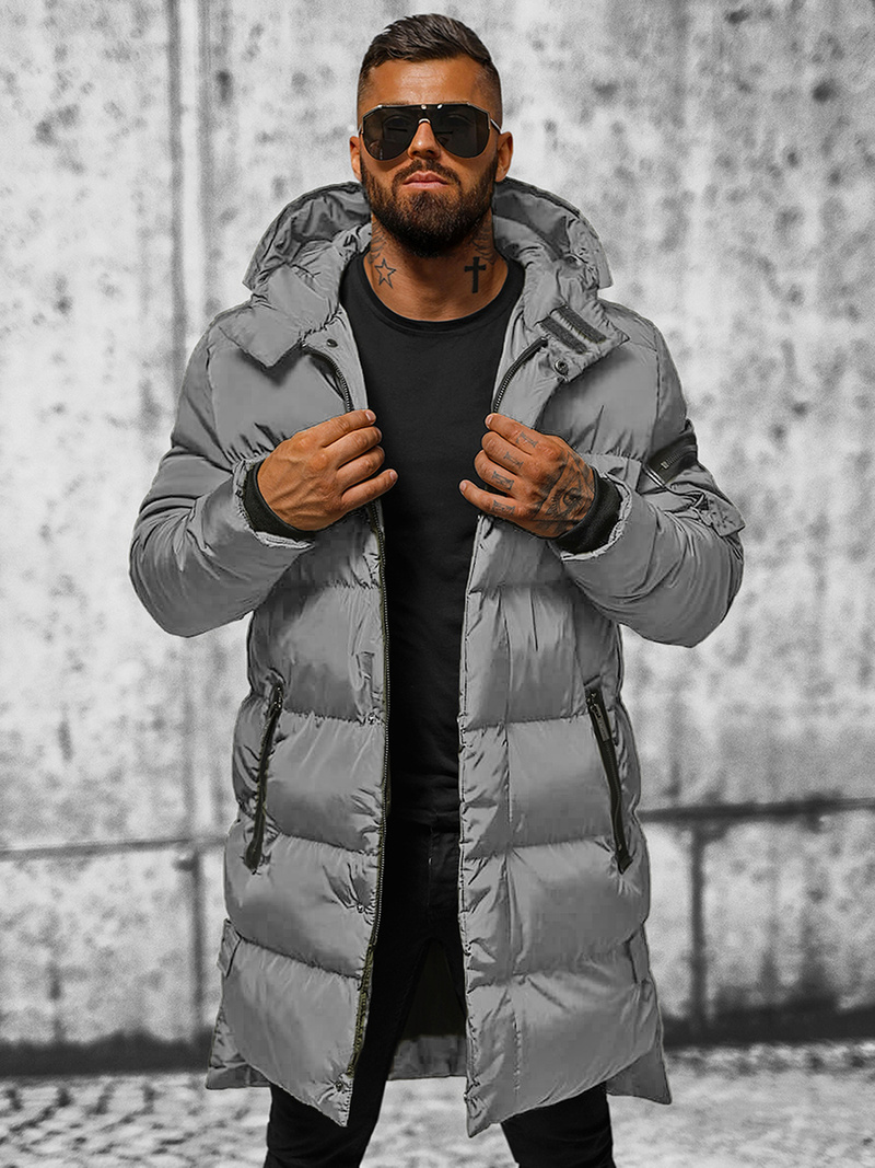 Herren Winterjacke Grau OZONEE O/M799