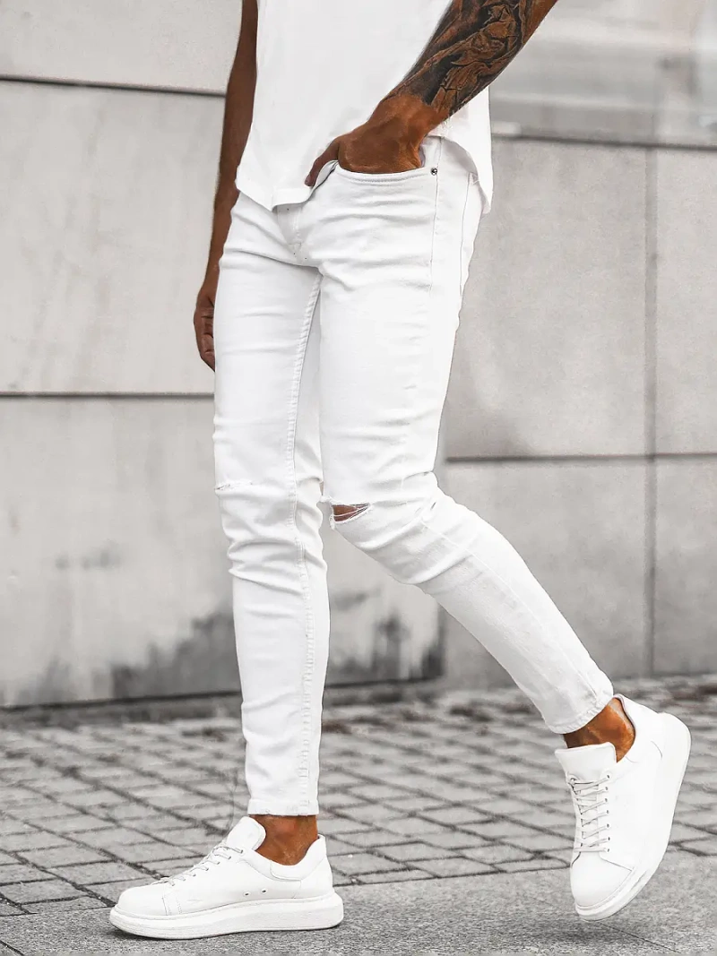 Herren Jeanshose Weiß OZONEE E/5391/01Z