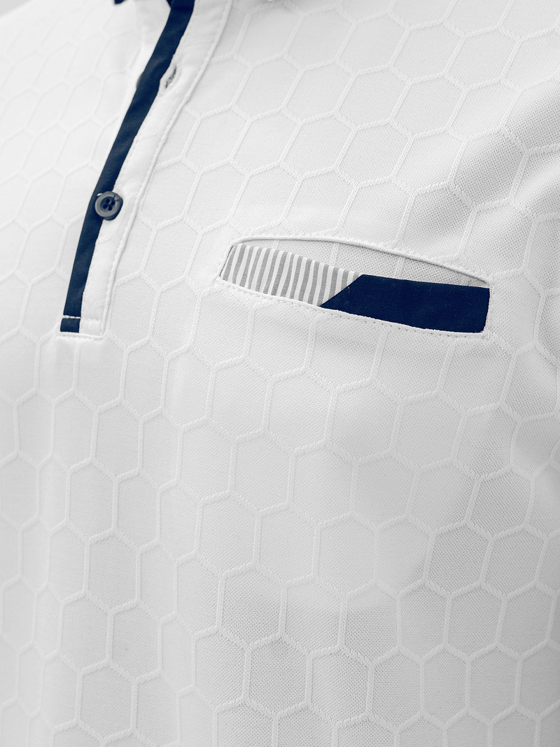 Herren Poloshirt Weiß OZONEE O/QQ923