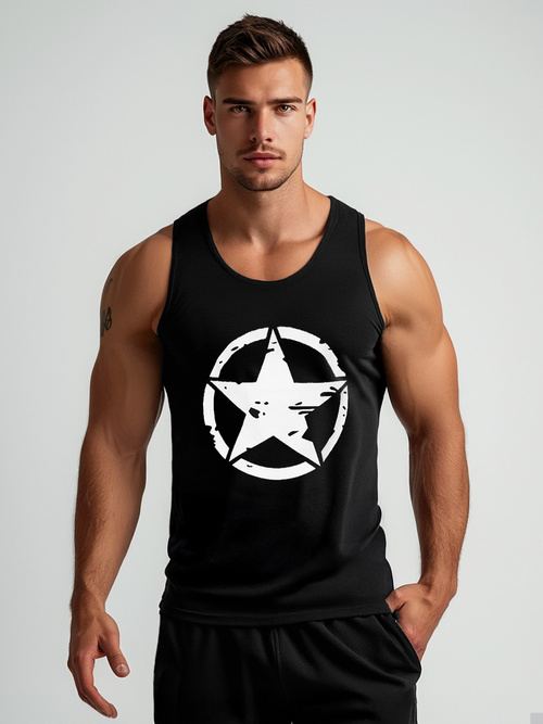 Herren Tank Top Schwarz OZONEE JS/8B1706/3