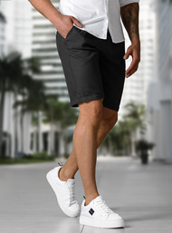 Herren Chino Shorts Schwarz OZONEE TMK/DC809/1Z