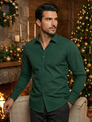 Herren Hemd Grün OZONEE O/V66Z