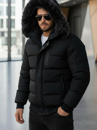 Herren Winterjacke Schwarz OZONEE O/M798Z