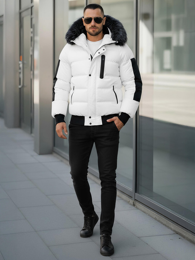 Herren Winterjacke Weiß OZONEE O/M798Z