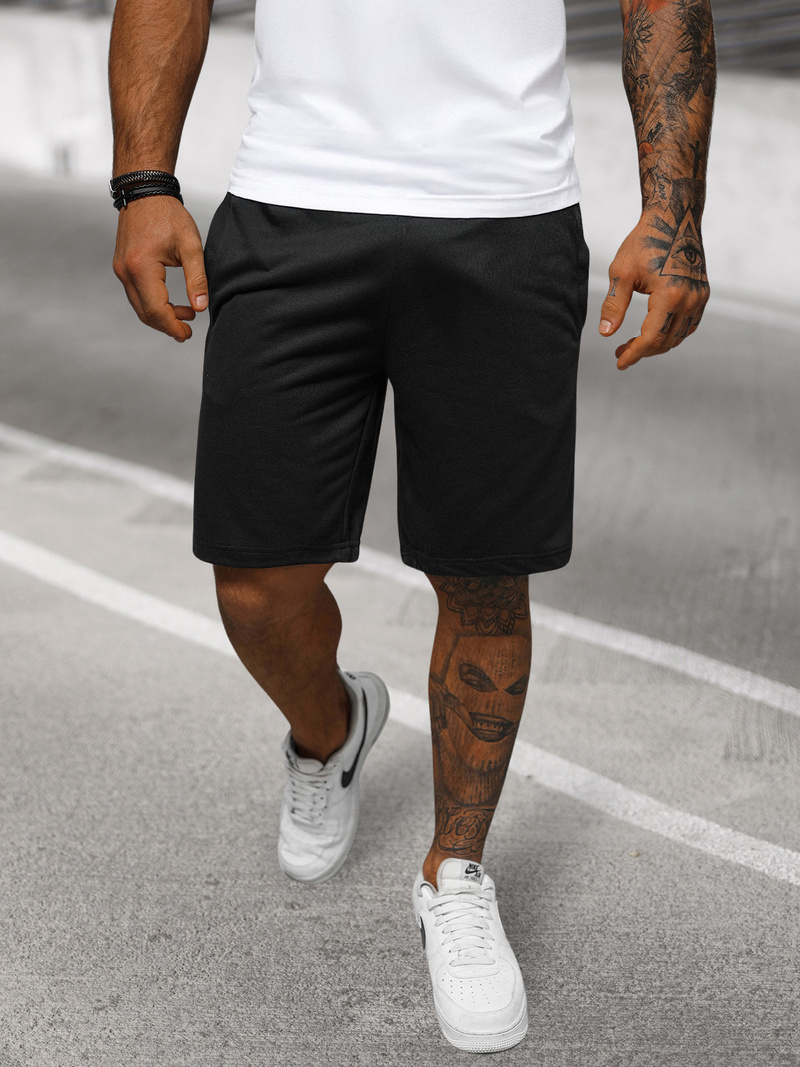 Herren Sportshorts Schwarz OZONEE JS/8K100/3Z