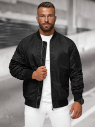 Herren Bomberjacke Schwarz OZONEE O/8905Z