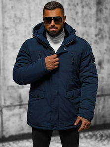 Herren Winterjacke Dunkelblau OZONEE JS/5M718/215