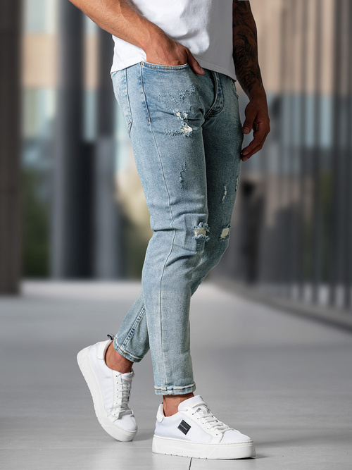 Herren Jeanshose Blau OZONEE O/0526