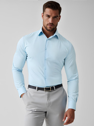 Herren Hemd Hellblau OZONEE O/V59Z