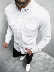 Herren Jeanshemd Ecru OZONEE O/3466