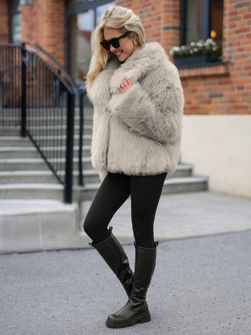 Damen Jacke Grau-Beige OZONEE JS/61M8515/92