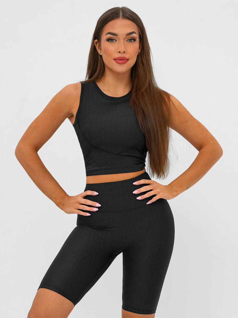 Damen Sport-BH-Trainings Schwarz OZONEE JS/17K596/3