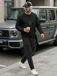 Herren Sweatshirt Schwarz OZONEE JS/8B1991/3