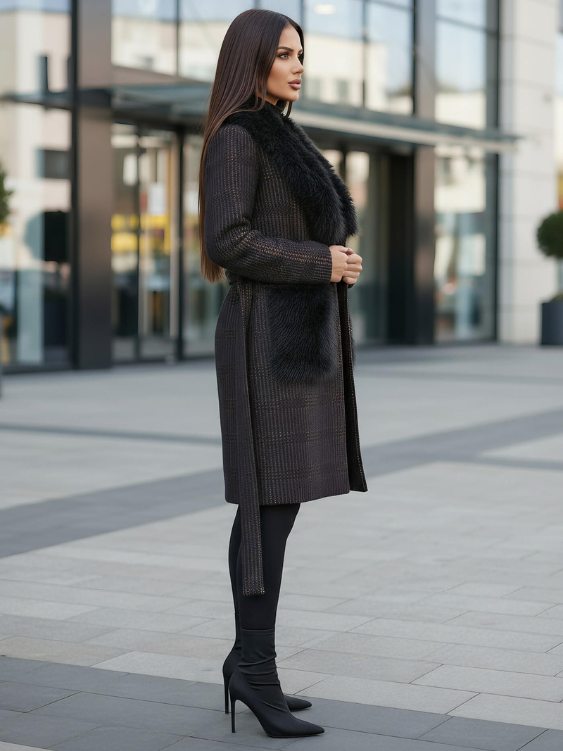 Damen Mantel Schwarz OZONEE JS/53M5200/1Z