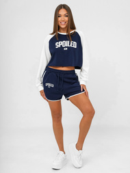 Zweiteiliges Trainingsanzug-Set Dunkelblau-Weiß OZONEE JS/M58631AB