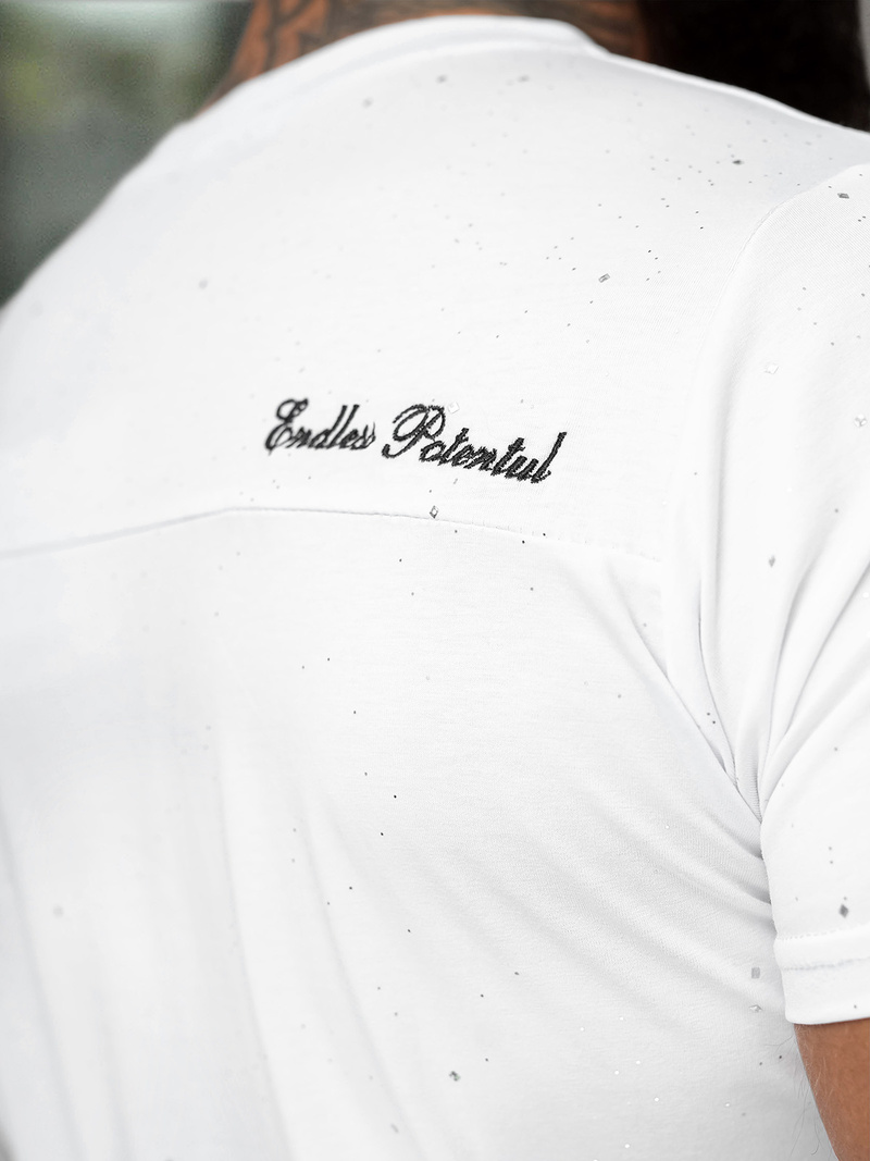 Herren T-shirt Weiß OZONEE O/QQ1387