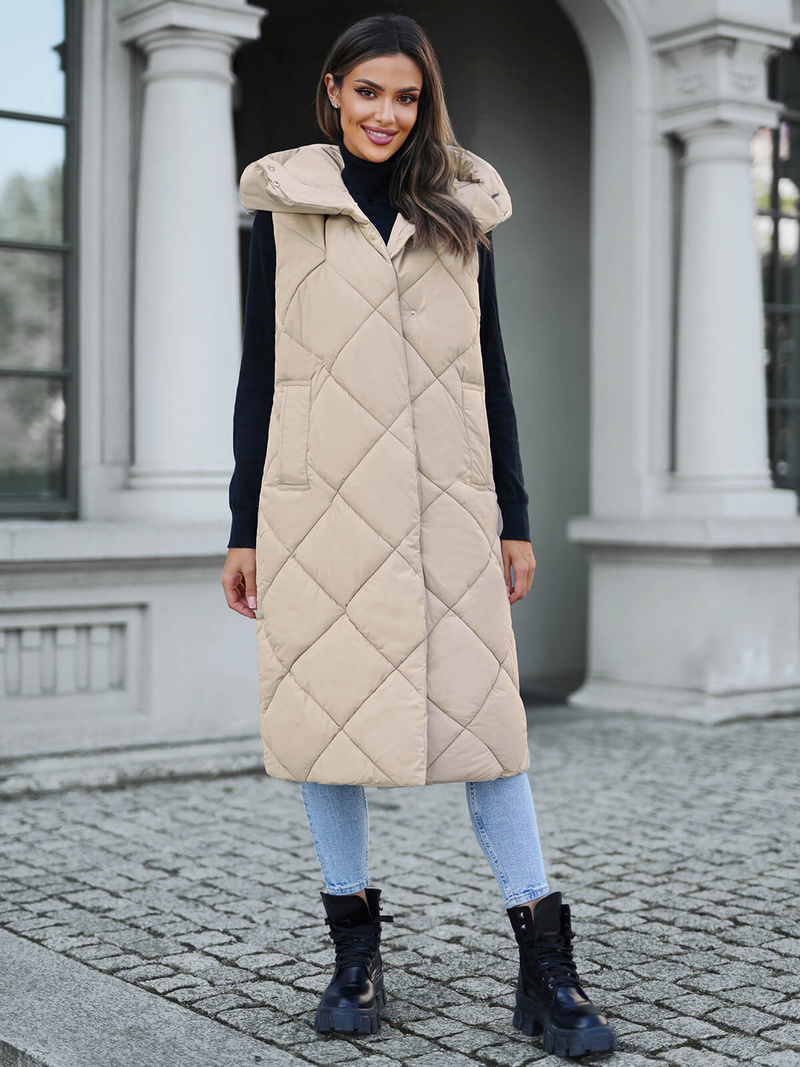 Damen Weste Beige OZONEE JS/5M3165/62Z