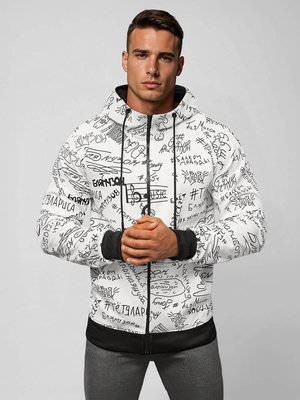 Herren Kapuzenpullover Weiß OZONEE JS/8B1178/1Z