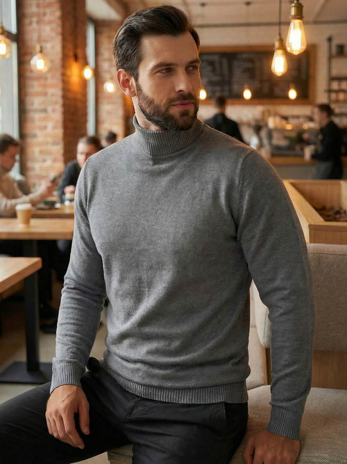 Herren Pullover Grau OZONEE JS/59B3603/2