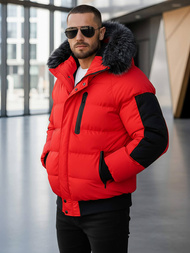 Herren Winterjacke Rot OZONEE O/M798Z