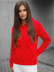 Damen Kapuzenpullover Rot OZONEE JS/W03Z