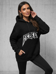 Kapuzenpullover Schwarz OZONEE O/SWE23019Z