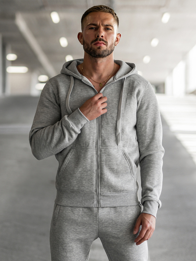 Herren Sportanzug Grau OZONEE JS/68C10386/2Z