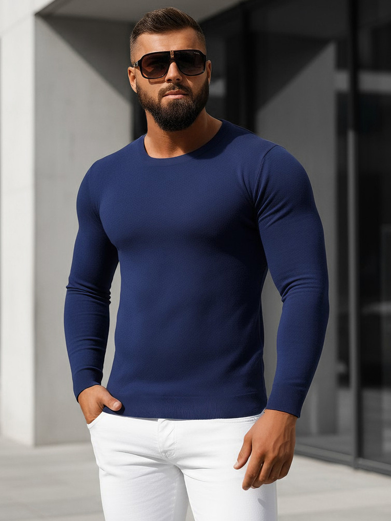 Herren Pullover Dunkelblau OZONEE NB/MMB602/5Z