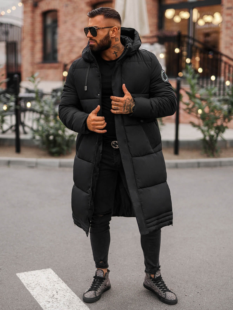 Herren Winterjacke Schwarz OZONEE JS/19M1290/392