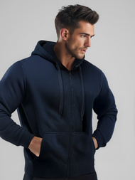 Herren Kapuzenpullover Marineblau OZONEE JS/2008