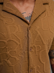 Herren Kurzarmhemd Braun OZONEE O/B2256