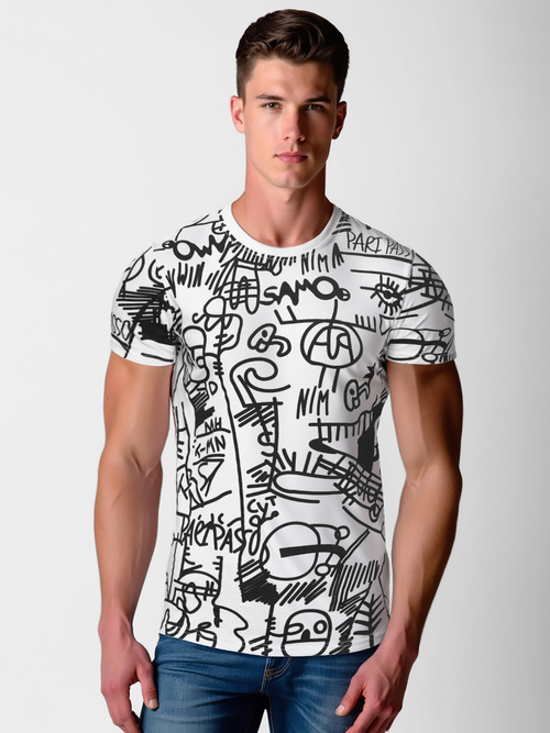 Herren T-shirt Weiß OZONEE O/T1269/1Z