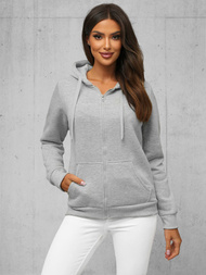 Damen Kapuzenpullover Grau OZONEE JS/W03Z