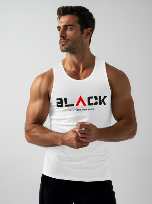 Herren Tank Top Weiß OZONEE JS/8B1707/1