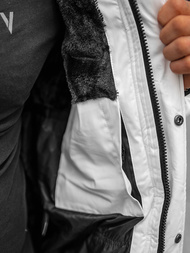 Herren Winterjacke Weiß OZONEE O/M798