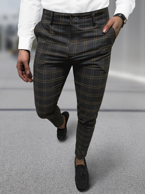 Herren Chino Hose Anthrazit OZONEE DJ/5632