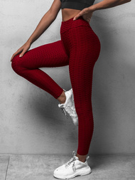 Damen Leggings Weinrot O/20475Z