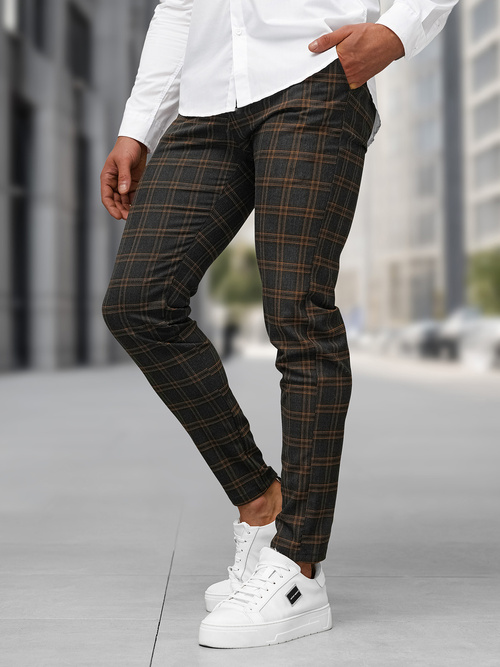 Herren Chino Hose Anthrazit OZONEE DJ/5632Z