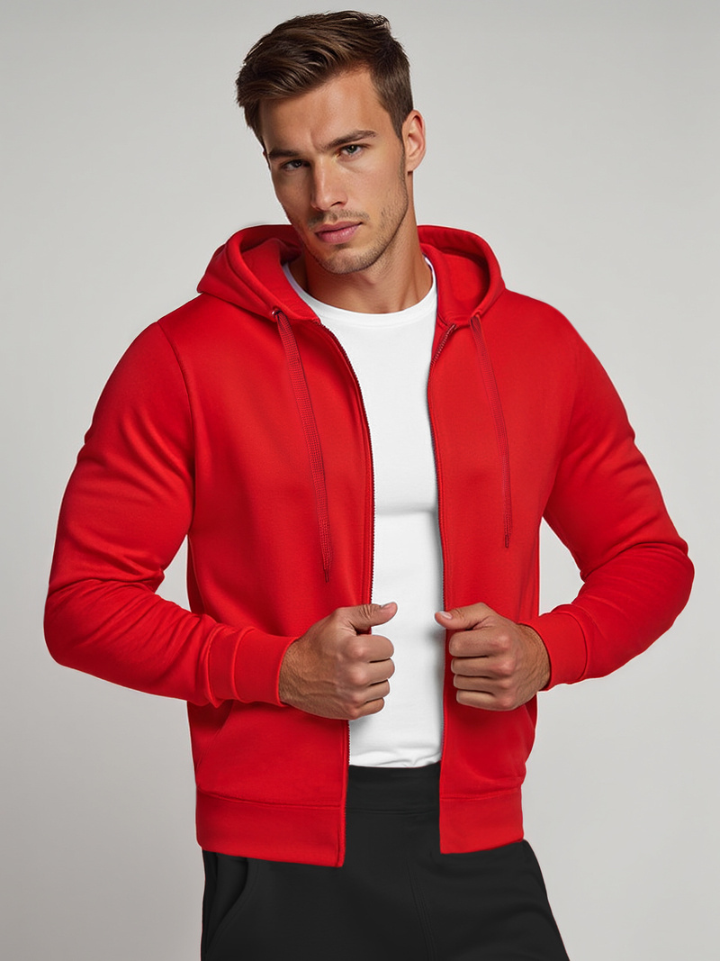 Herren Kapuzenpullover Rot OZONEE JS/2008