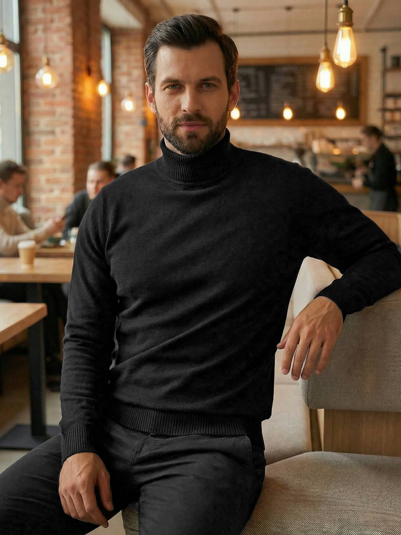 Herren Pullover Schwarz OZONEE JS/59B3603/3