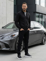 Herren Sweatjacke Schwarz OZONEE JS/2002Z